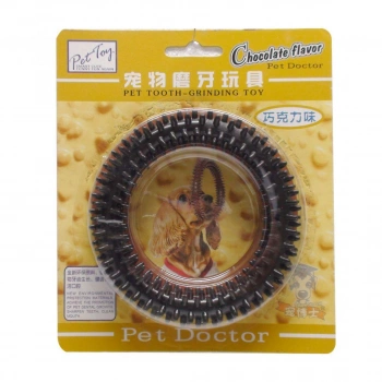 Plastik Köpek Diş Kemiği Kokulu Halka 14 cm