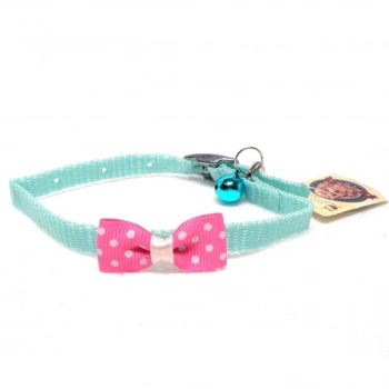 Papyonlu Zilli Kedi Boyun Tasması  19-27.5 cm