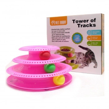 Üç Katlı Dönen Toplu Kedi Oyuncağı 25x13 cm