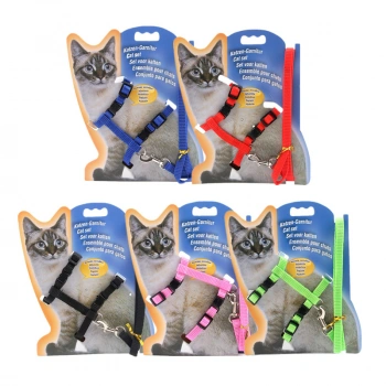 Kedi Göğüs Tasma Düz Renk 1x120 cm