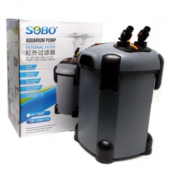 Sobo Akvaryum Dış Filtre + Uv Işık 13.5W 1200 Lt/Saat SF-1200F-UV