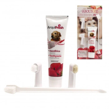 Köpek Diş Bakım Seti Nane ve Çilek Aromalı 100 Gr