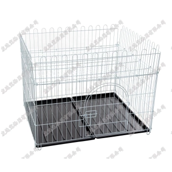 Tek Kapalı Üstü Açık Metal Kedi Köpek Kafesi 91 x 75 x 70 cm. K-5