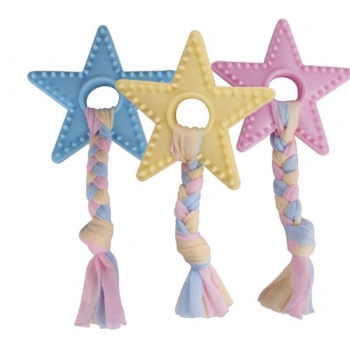 Düğümlü Diş İpli Yıldız Köpek Oyuncağı 19 cm WJ-036-3