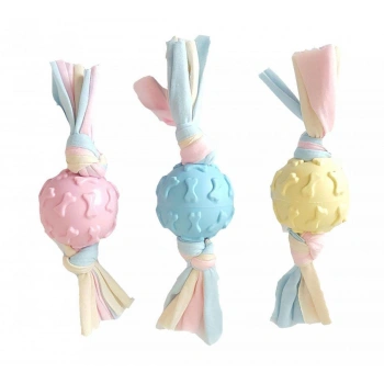 İki Düğümlü Diş İpli Toplu Köpek Oyuncağı 20 cm WJ-036-4