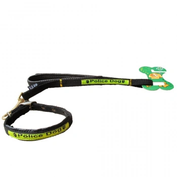 Police Dog Köpek Boyun + Gezdirme Tasması