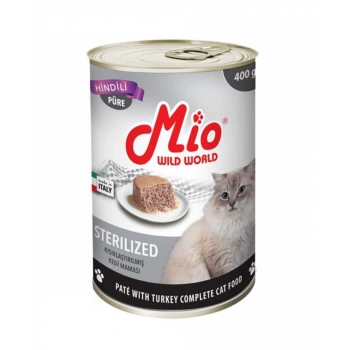 Mio Kısırlaştırılmış Hindi Etli Püre Kedi Konservesi 400 Gr. - 24 Lü