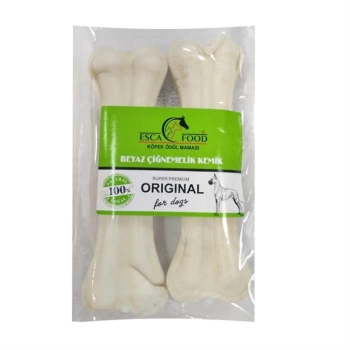 Esca Beyaz Pres Kemik Köpek Ödülü 12.5 cm 50 Gr. 2li