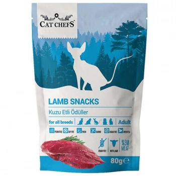 Cat Chefs Lamb Snacks Kuzu Etli Tahılsız Kedi Ödülü 80 Gr