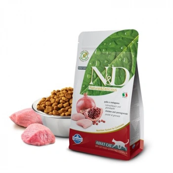 N&D Tahılsız Tavuklu&Narlı Yetişkin Kedi Maması 1.5 Kg