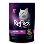 Reflex Plus Kuzu Etli&Ciğerli Jelly Pouch Kedi Yaş Mama 100 Gr