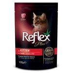 Reflex Plus Kuzu Etli Soslu Pouch Yavru Kedi Yaş Mama 100 Gr