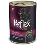 Reflex Plus Gravy Kuzu ve Karaciğerli Parça Etli Köpek Konservesi 400 Gr