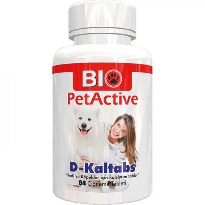 Pet Active D-Kaltabs Kedi Köpek Kalsiyum Tableti 84 Tablet