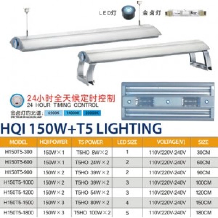 Hopar Metal Halide Lamba HQI-150W 120cm. 2x150W 2x54W T-5