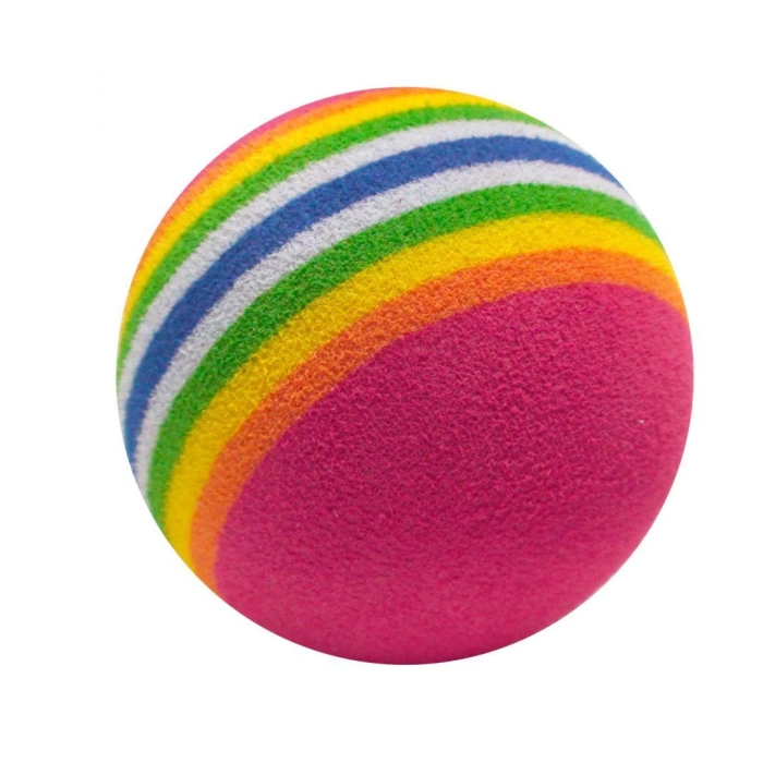 Gökkuşağı Renkli Kedi Oyun Topu Medium 4.2 cm