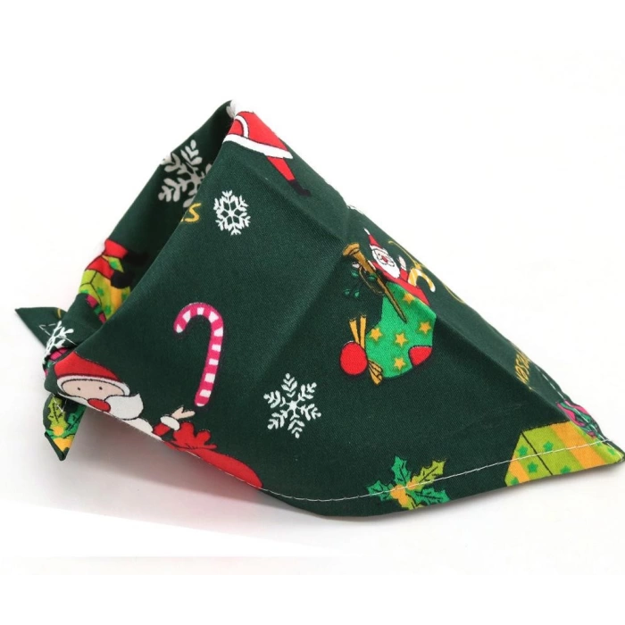 Kedi&Köpek Yılbaşı Desenli Bandana Small