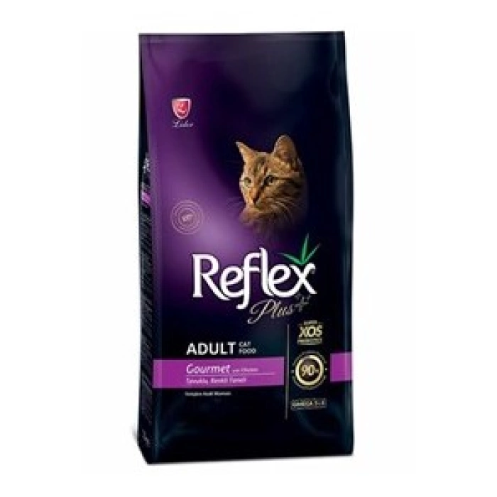Reflex Plus Gurme Yetişkin  Kedi Maması Tavuklu-Renkli Taneli 1.5 Kg