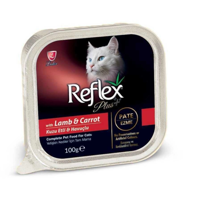 Reflex Plus Kuzu Etli&Havuçlu Ezme Kedi Yaş Mama 100 Gr