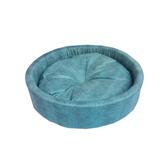 Yuvarlak Yastıklı Kedi Köpek Yatağı Düz Renk Medium 60x16 cm
