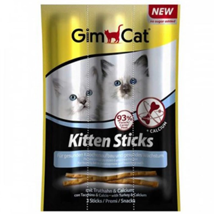Gimcat Kedi Ödül Çubuğu Sticks Kitten Yavru Hindi Etli 3x3 Gr.
