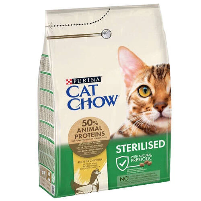 Cat Chow Sterilised Hindi Etli Yetişkin Kısırlaştırılmış Kedi Maması 3 Kg