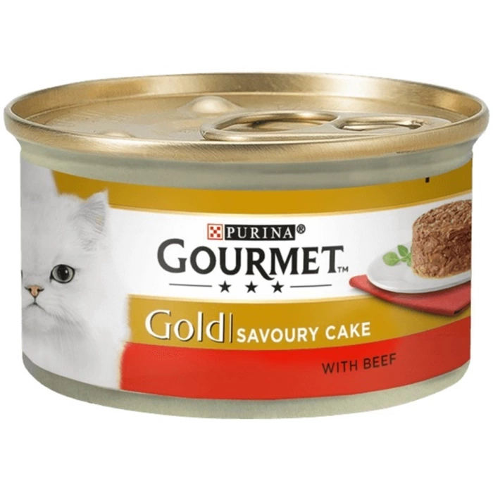 Gourmet Gold Savoury Sığır Etli Domatesli Yetişkin Kedi Konservesi 85 Gr.