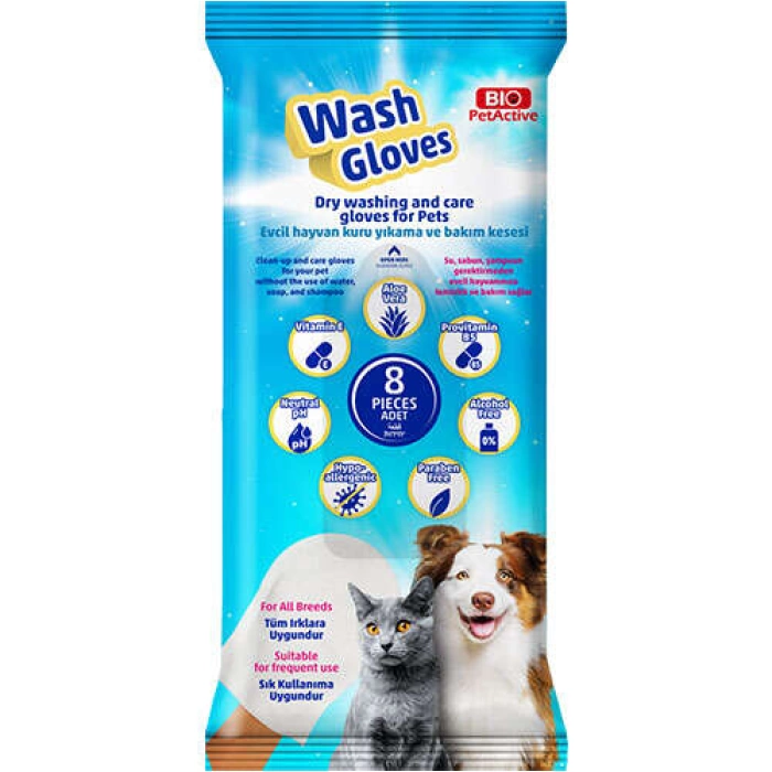 Pet Active Wash Wipes Kuru Yıkama Bakım Havlusu (25 Adet)