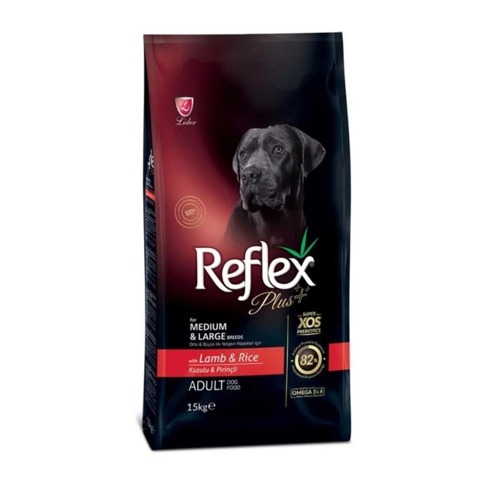 Reflex Plus Orta ve Büyük Irk Kuzu Etli Yetişkin Köpek Maması 15 Kg