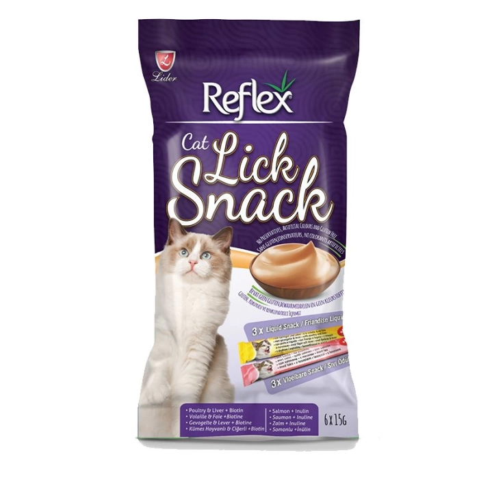 Reflex Lick Snack Atıştırmalık Sıvı Kedi Ödülü 6x15 Gr