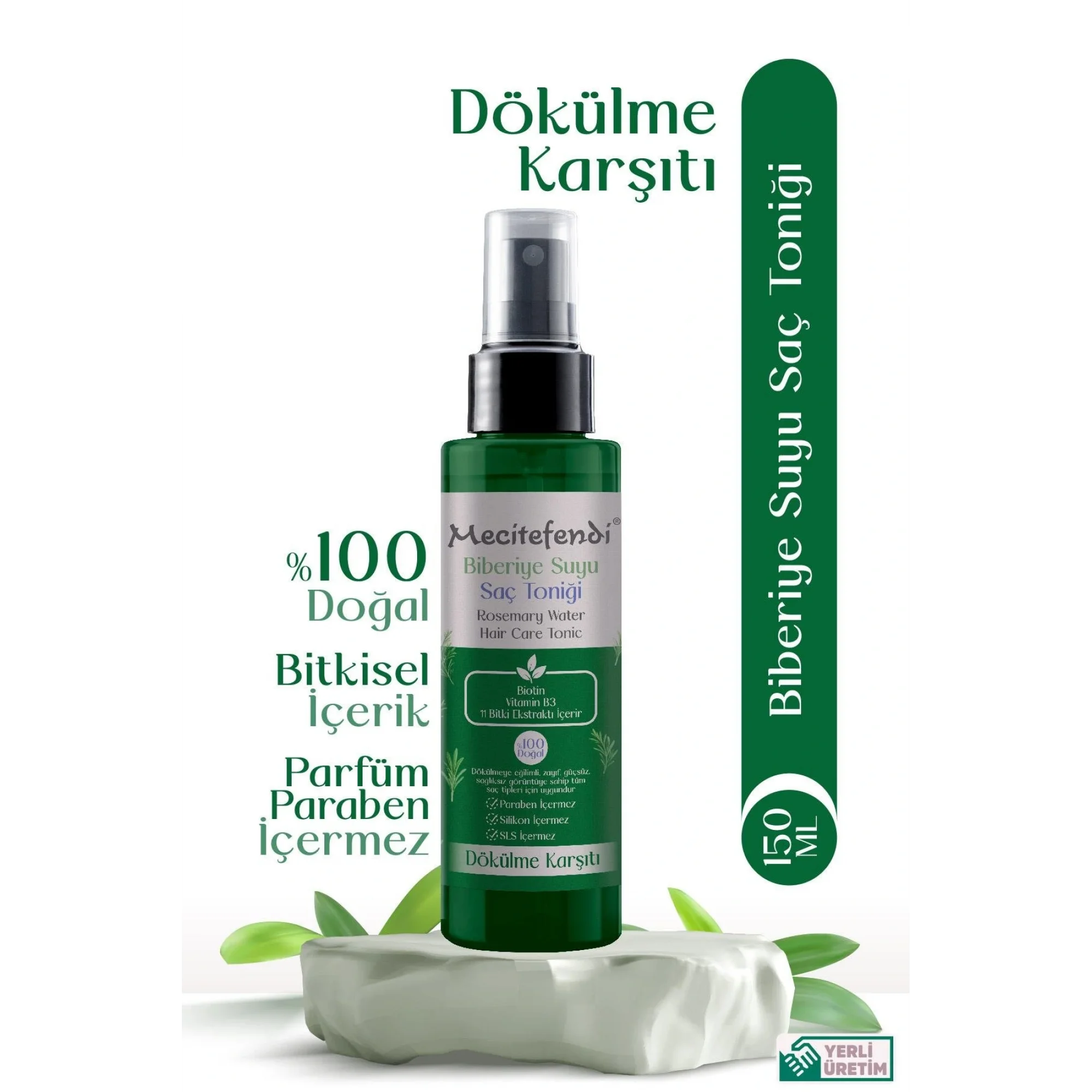 Biberiye Suyu Saç Toniği ( 11 Bitki Ekstraklı ) 150 Ml