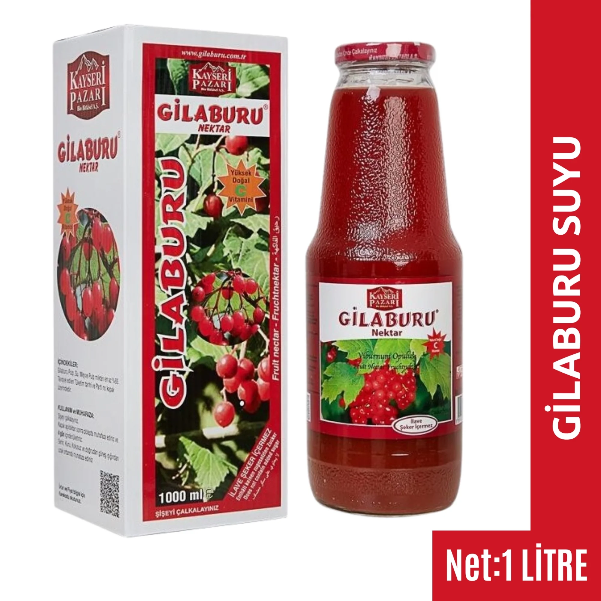 Gilaburu Suyu Şekersiz 1 Litre