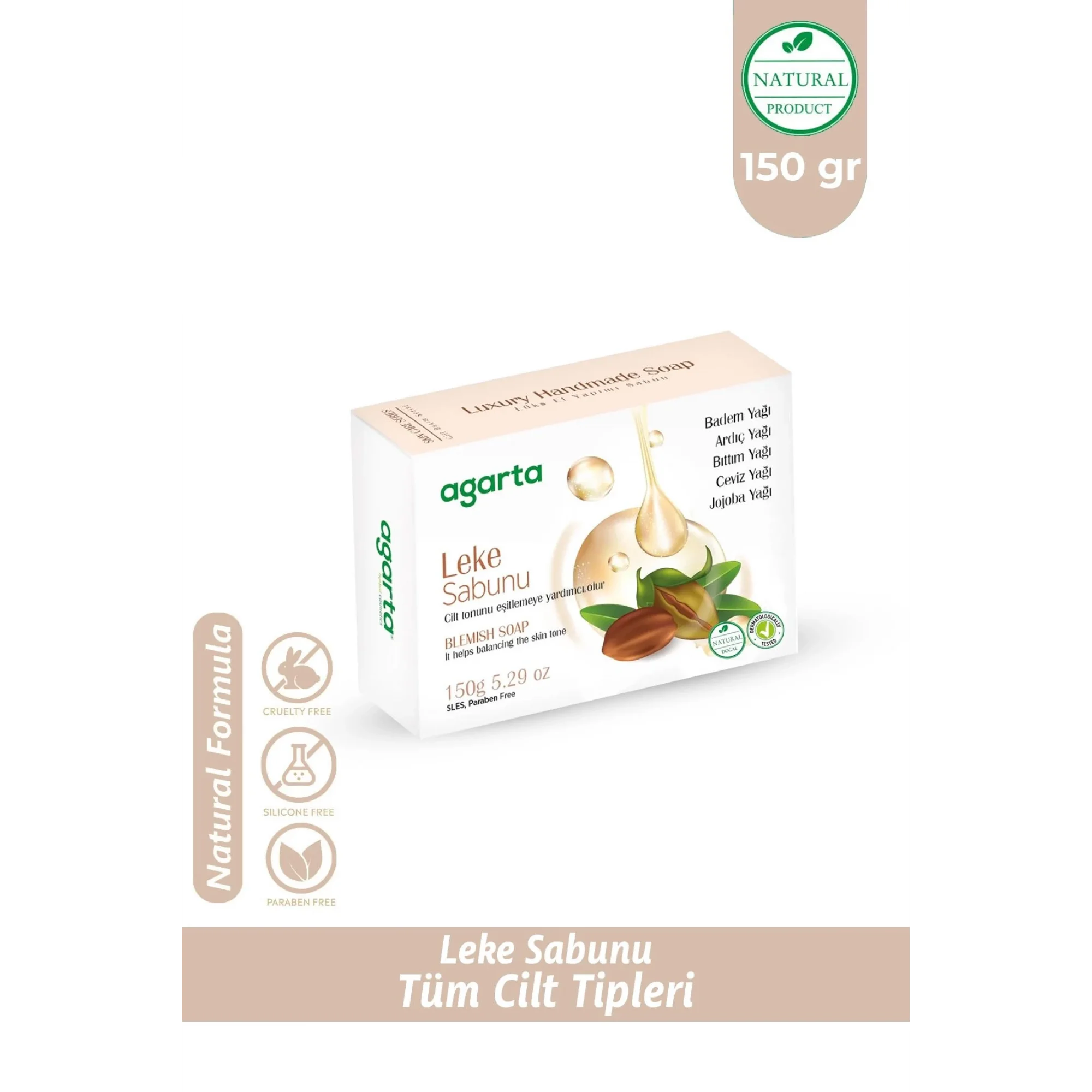 Lekeli Ciltler İçin Üretilmiş Özel El Yapımı Doğal Sabun 150 gr