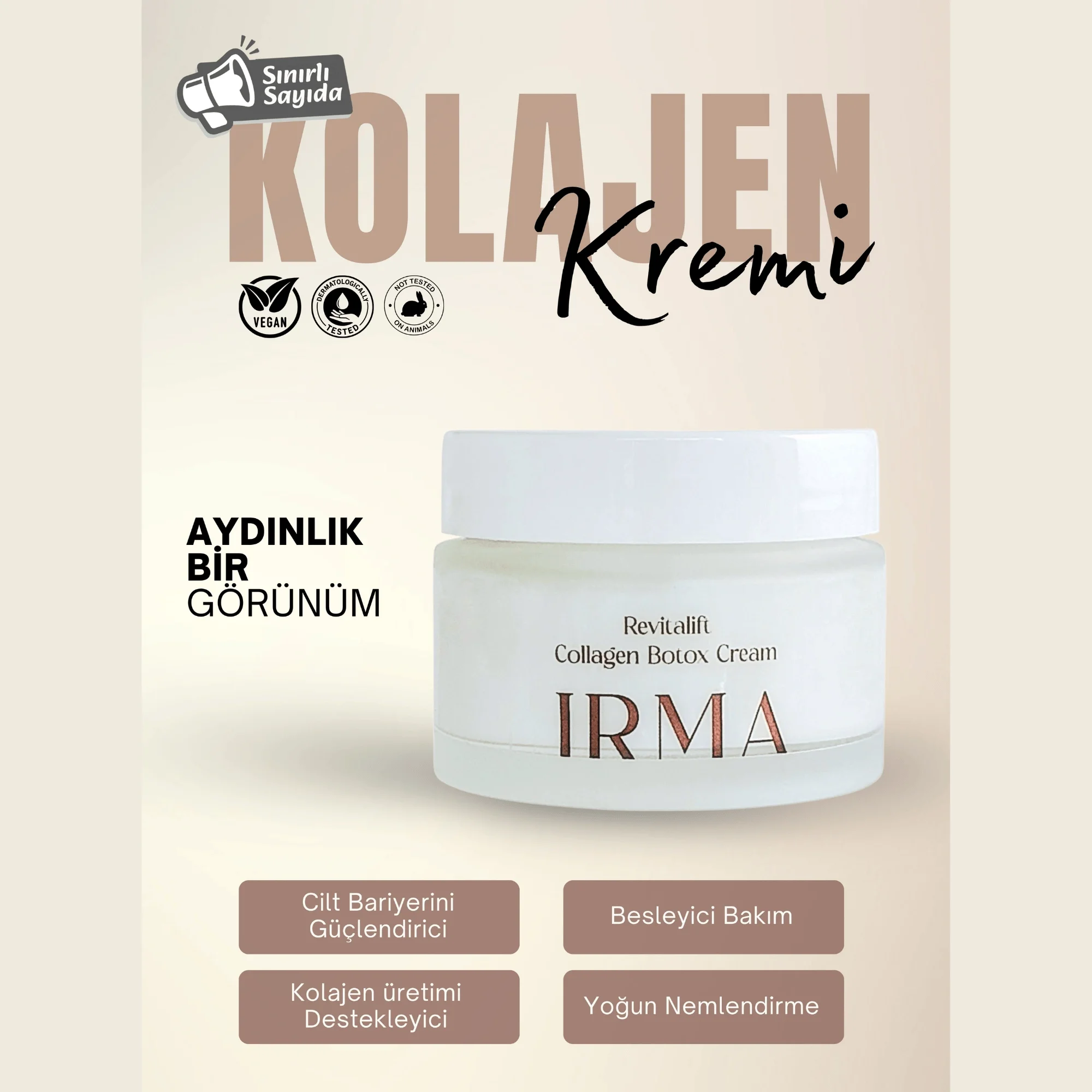 Revitalift Kolajen Botoks Kremi 50 ml – Kırışıklık Karşıtı-Cilt Dolgunlaştırıcı-Nemlendirici