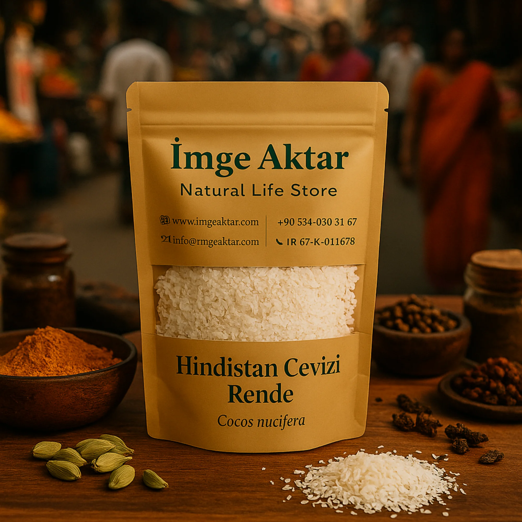 Hindistan Cevizi Rende İri Kıyım Yağlı 100g