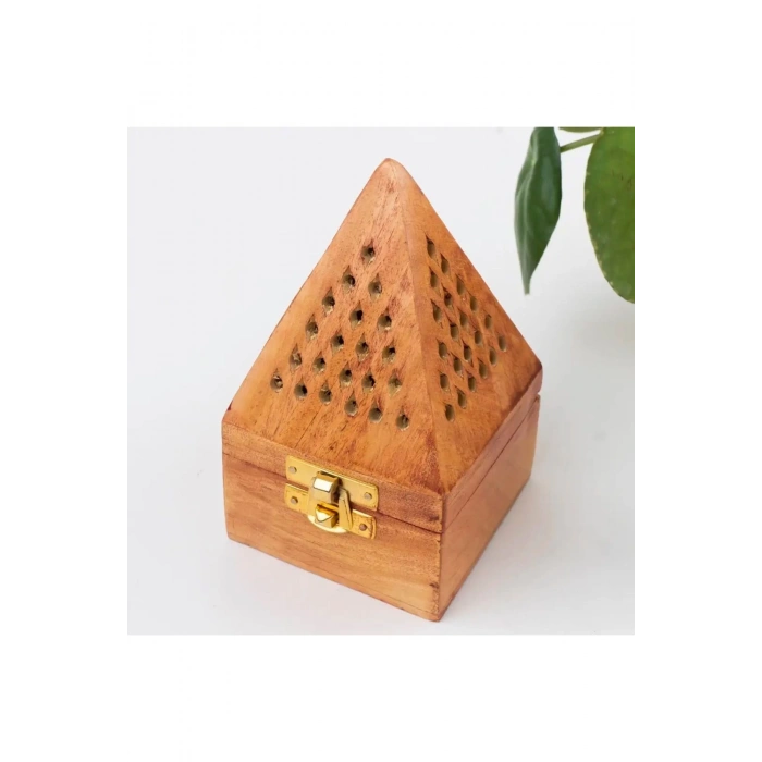 Ahşap Piramit Tütsülük & 10 Adet Konik Tütsü Hediye