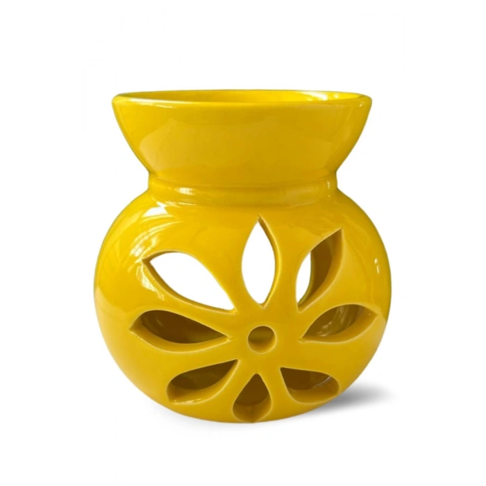 Lotus Motifli Seramik Buhurdanlık