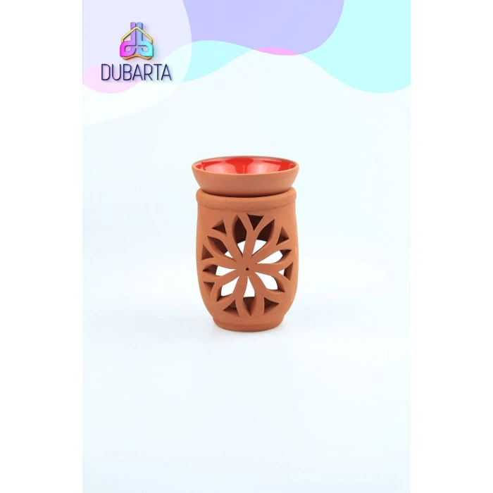 El Yapımı Lotus Toprak Buhurdanlık