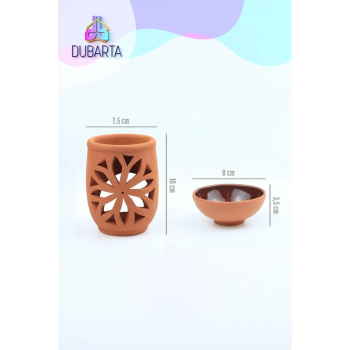 El Yapımı Lotus Toprak Buhurdanlık