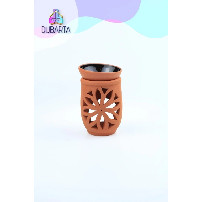 El Yapımı Lotus Toprak Buhurdanlık