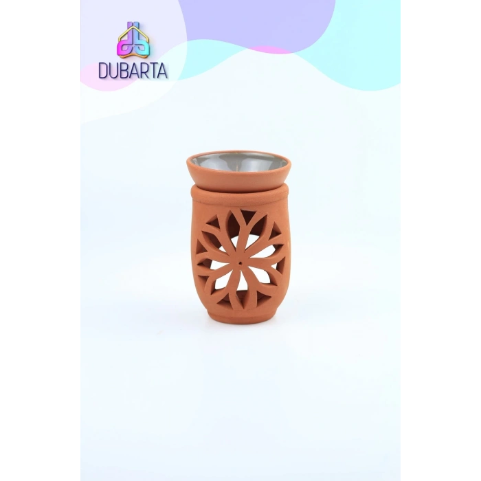 El Yapımı Lotus Toprak Buhurdanlık