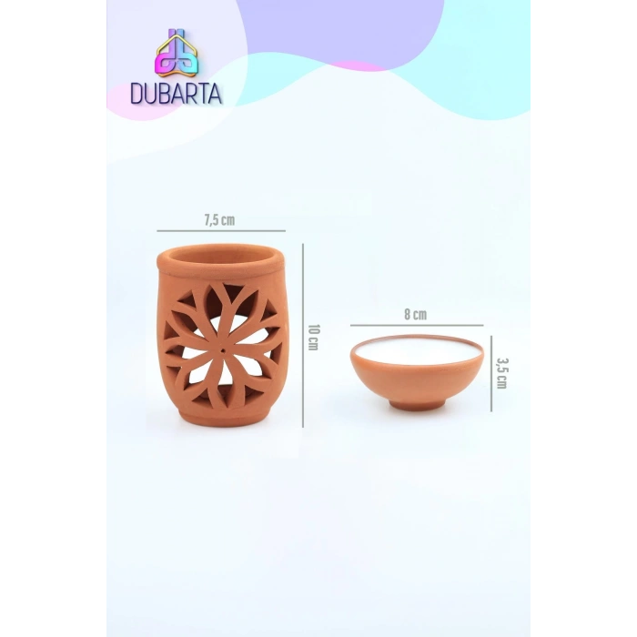 El Yapımı Lotus Toprak Buhurdanlık