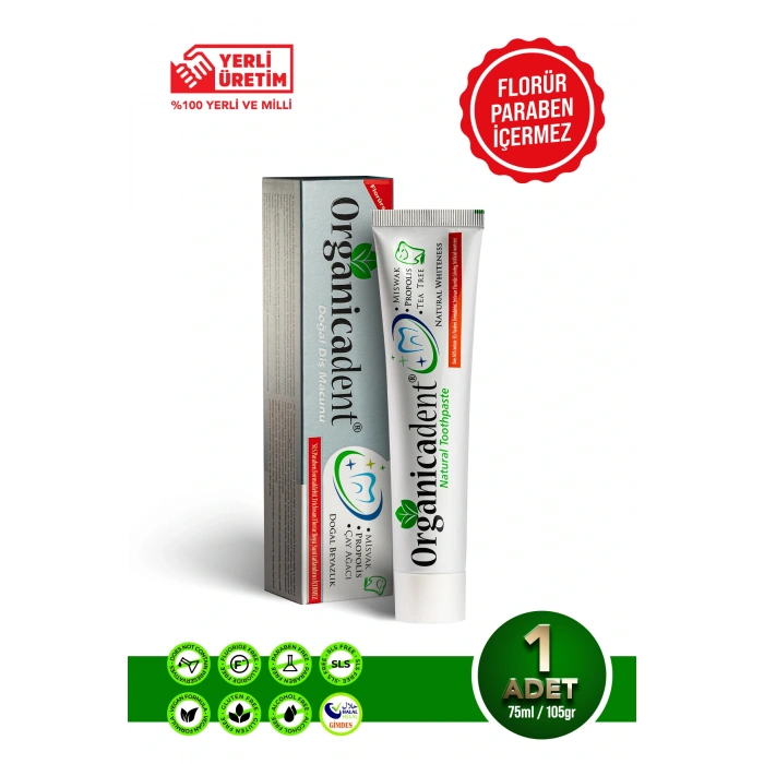 Organicadent Üçlü Koruma Doğal Diş Macunu 75 Ml