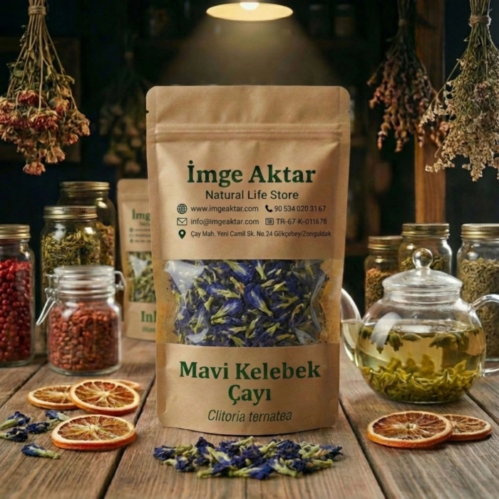 Mavi Kelebek Çayı (Blue Butterfly Pea) - Renk Değiştiren Mavi Çay 25g