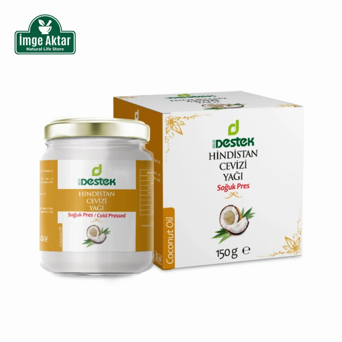 Destek Hindistan Cevizi Yağı 150 gr - %100 Doğal ve Yenilebilir