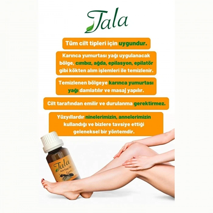 Tala Karınca Yumurtası Yağı Tüy Azaltıcı Tüy İnceltici Tüy Dökücü 20 Ml