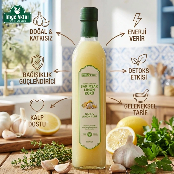 Taşköprü Sarımsak Limon Kürü 500 ml - Geleneksel Fermente Karışım