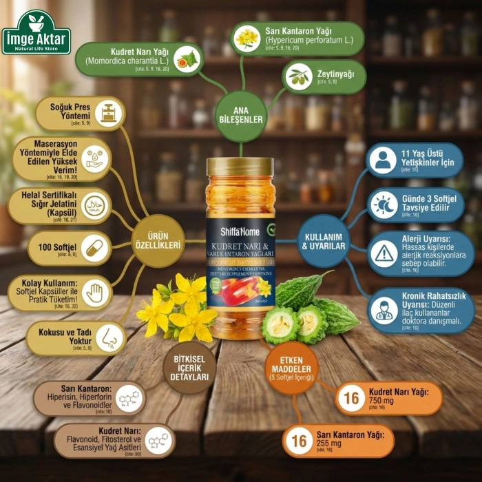 Shiffa Home Sarı Kantaronlu Kudret Narı Softjel 100 Adet