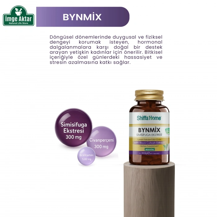 Shiffa Home Bynmix 60 Kapsül - Kadınlara Özel Bitkisel Karışım