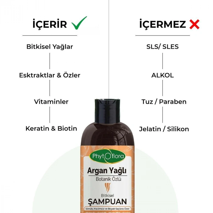Phytoflora Argan Yağlı ve Botanik Özlü Bitkisel Şampuan 400 Ml